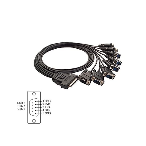 Moxa Cable/CBL-M68M9x8-100SCSI VHDCI 68 male to 8-port DB9 male connection CBL-M68M9X8-100 - main